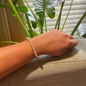 Katespade rose gold pearl bracelet